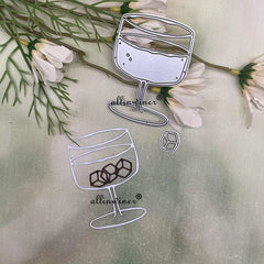 New Drink Cup Glass Goblet DIY Craft Metal Cutting Die Scrapbook Embossed Paper Card Album Craft Template Stencil Die