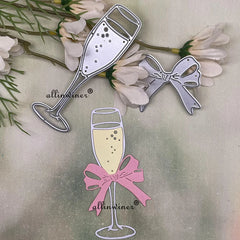 New Drink Cup Glass Goblet DIY Craft Metal Cutting Die Scrapbook Embossed Paper Card Album Craft Template Stencil Die