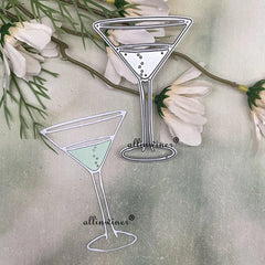New Drink Cup Glass Goblet DIY Craft Metal Cutting Die Scrapbook Embossed Paper Card Album Craft Template Stencil Die