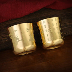 Brass Tea Cups Tea Mug Homeware China Antique Bar Drinkware Ancient Teacup For Drink Tea Coffee Tabletop Home Office Decor