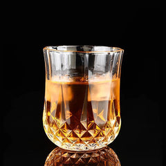 Drinkware Wine Glasses Aesthetic Cups Diamond Sculpture Tumblers Juice Glass Transparent Coffee and Tea Tableware Elegant Glass