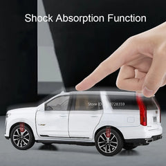 Diecast Escalade / Prado Model Car – Alloy Toy With Sound, Light, Opening Doors & Pull Back Function